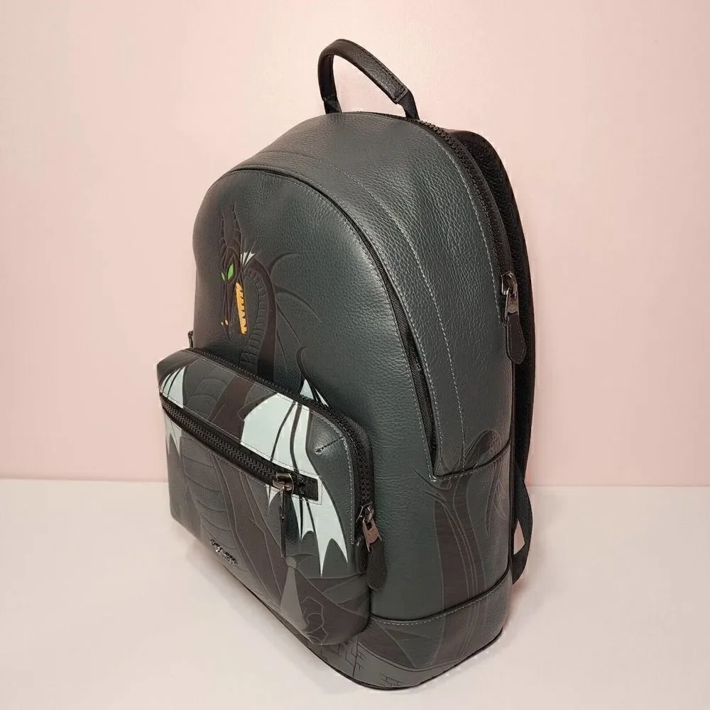 NWT Disney X Coach CC043 West Backpack Maleficent Dragon Motif Villains